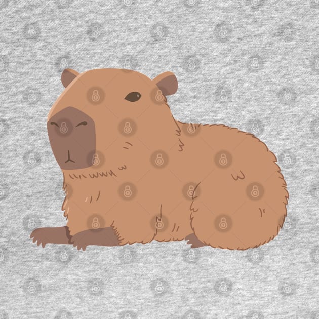 Resting Capybara by rustydoodle